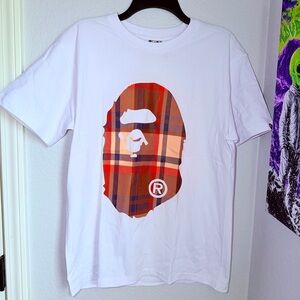 Bape White tee New Size MEDIUM M